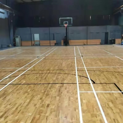 室内篮球运动木地板工厂 耐磨悬浮体育运动地板 体育地板 东致